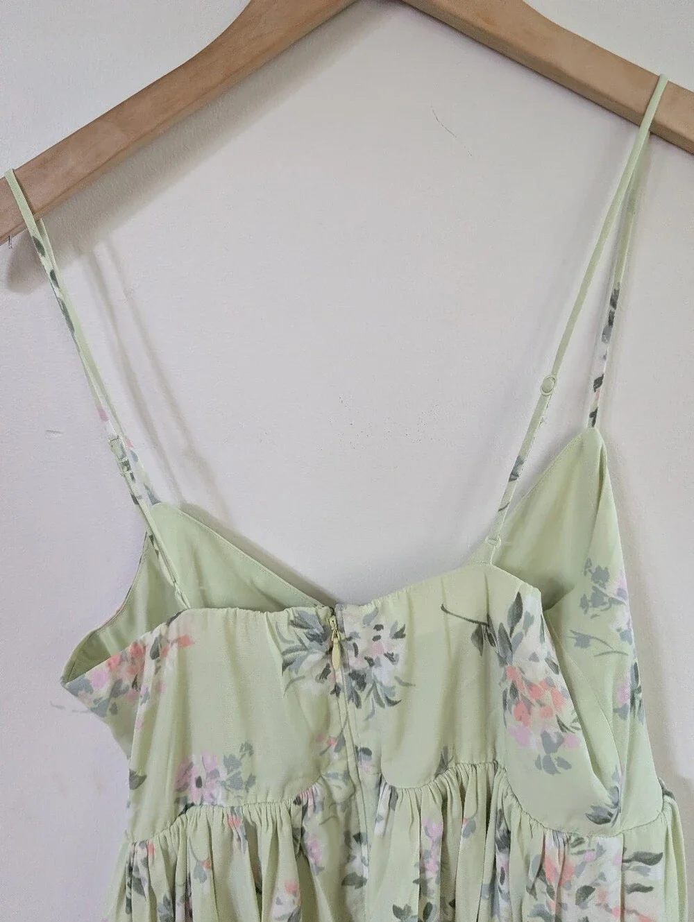 Abercrombie & Fitch Light Green Floral Strappy Halter Babydoll Sundress S Small